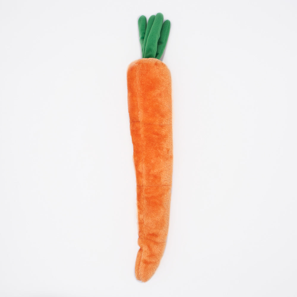 Zippy Paws Plush Squeaky Jigglerz Dog Toy - Carrot