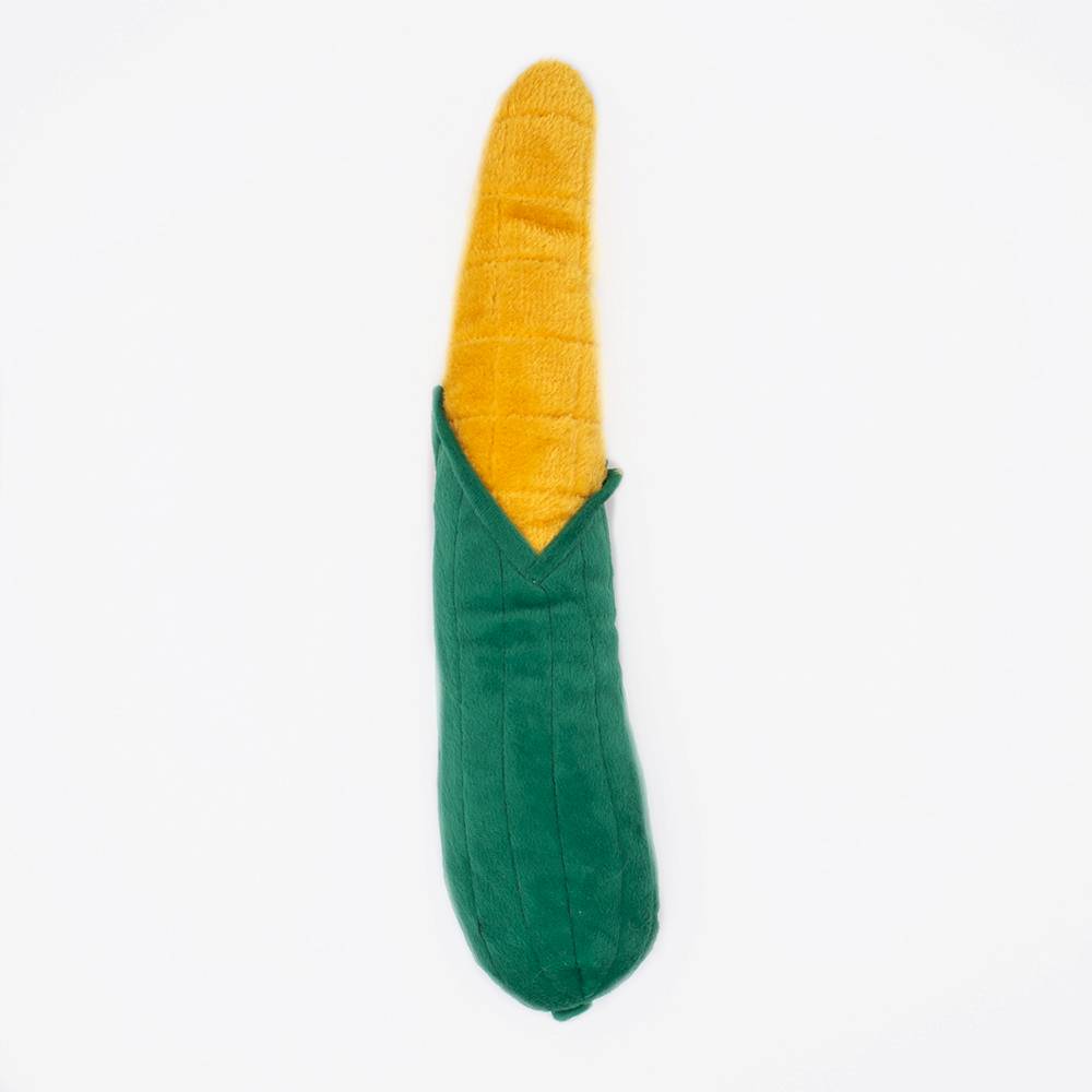 Zippy Paws Plush Squeaky Jigglerz Dog Toy - Corn