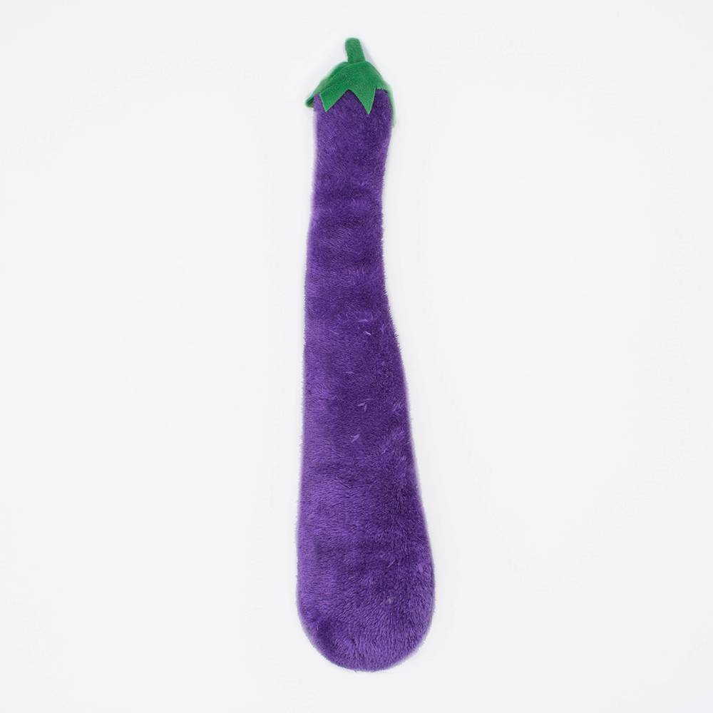 Zippy Paws Plush Squeaky Jigglerz Dog Toy - Eggplant
