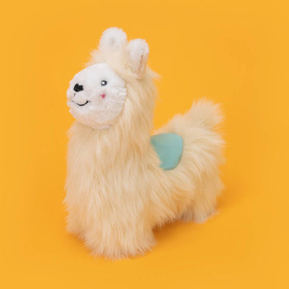 Zippy Paws Wooliez Plush Squeaker Dog Toy - Larry the Llama