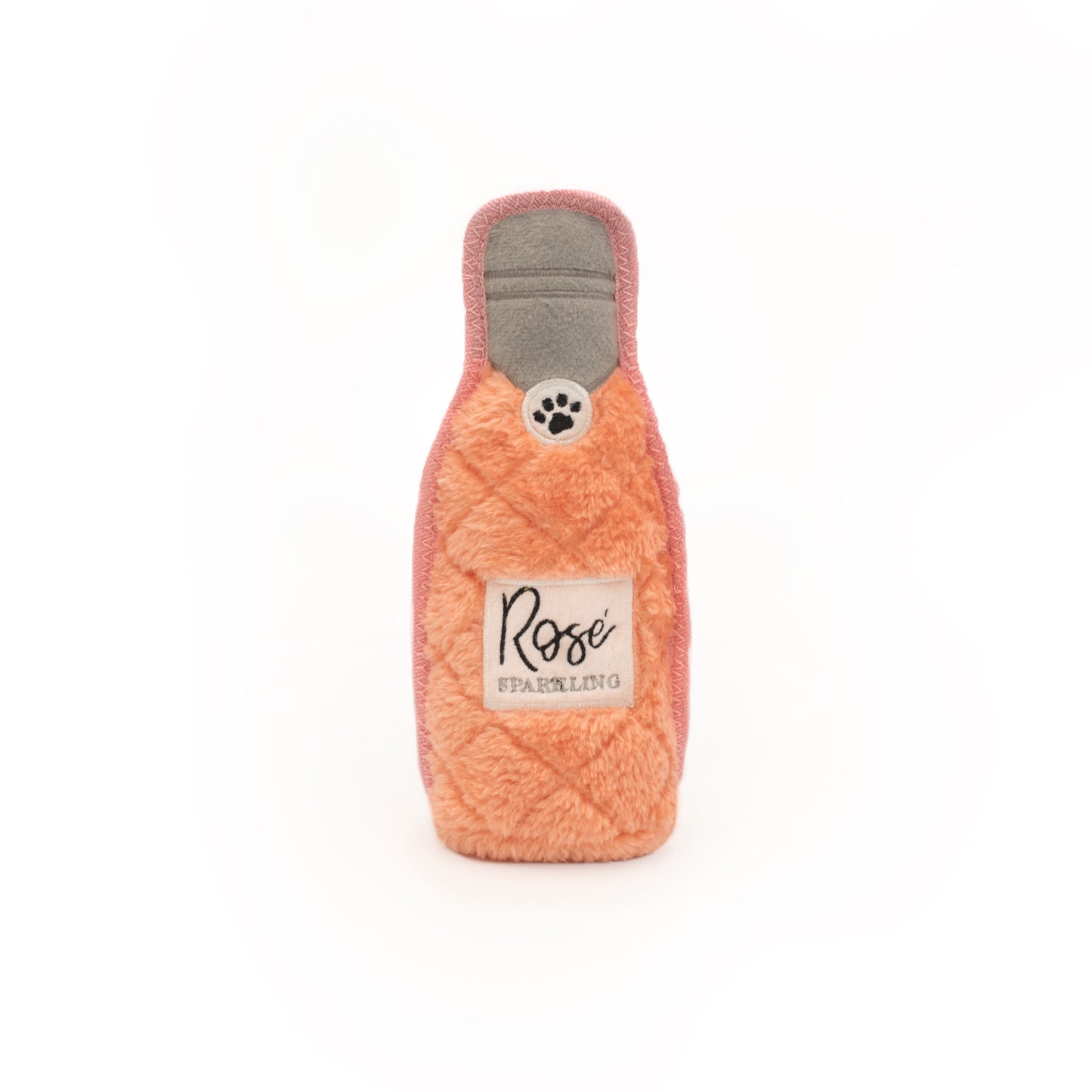 Zippy Paws Z-Stitch Happy Hour Crusherz Squeaker Dog Toy - Merlot & Rose 2-Pack