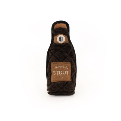 Zippy Paws Z-Stitch Happy Hour Crusherz Squeaker Dog Toy - Lager & Stout 2-Pack