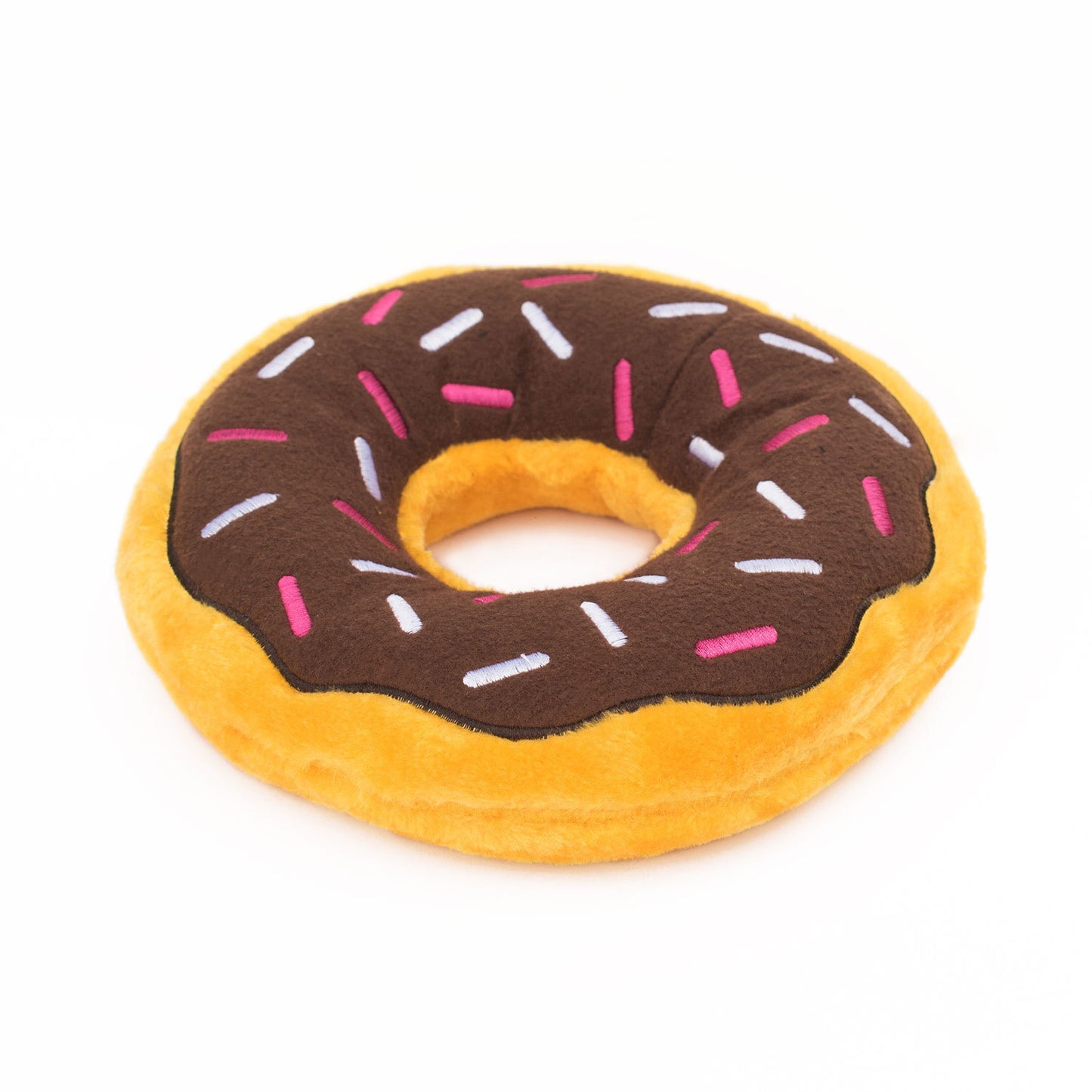 Zippy Paws Plush Jumbo Donutz Dog Toy with Blaster Squeaker -
