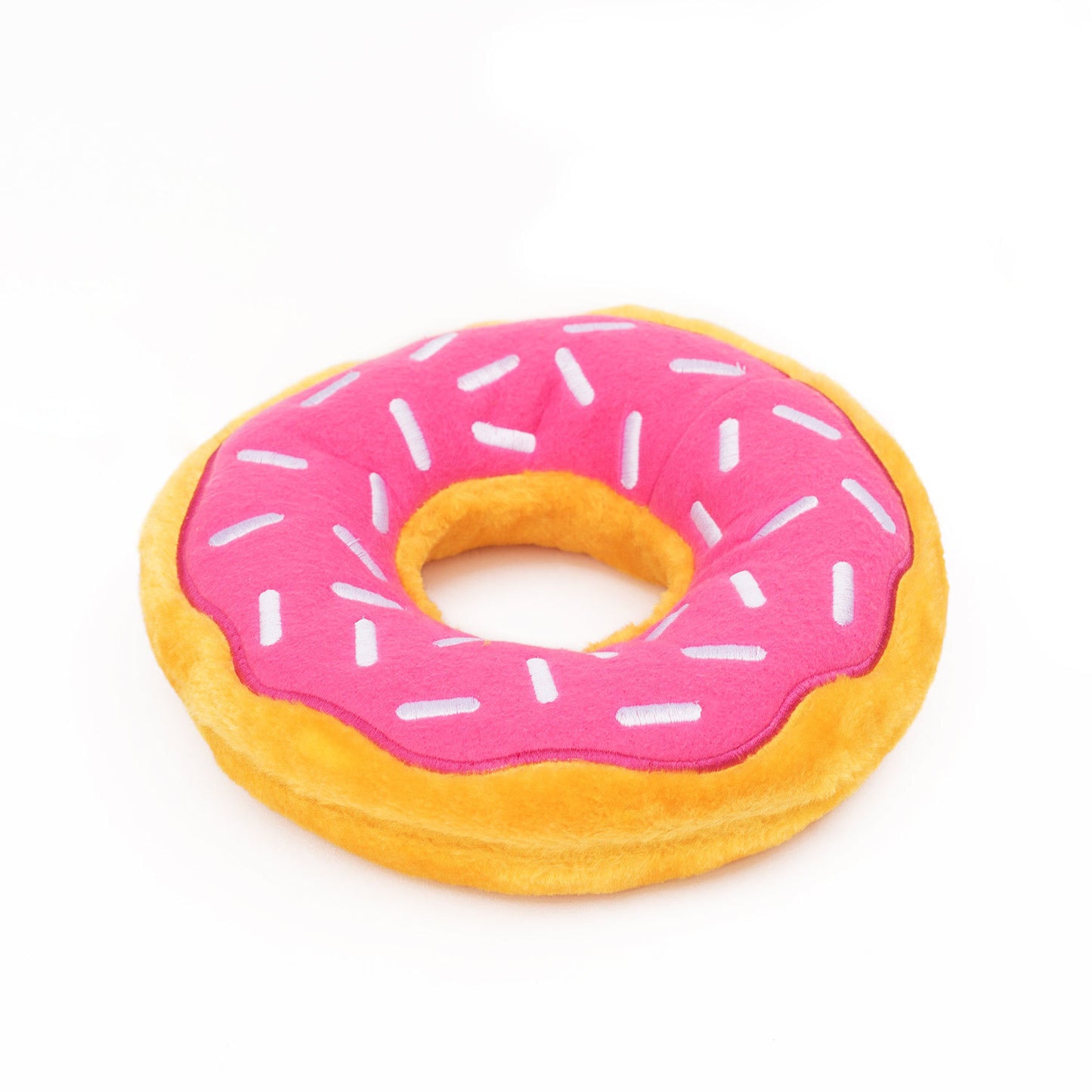 Zippy Paws Plush Jumbo Donutz Dog Toy with Blaster Squeaker -