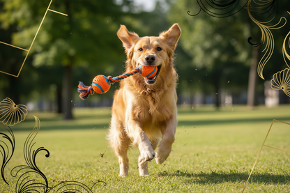dog playing with Chuckit! – Ultra Tug