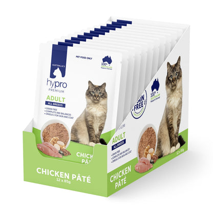 Hypro Premium Cat Gf Chicken Pate 85G 12Pack