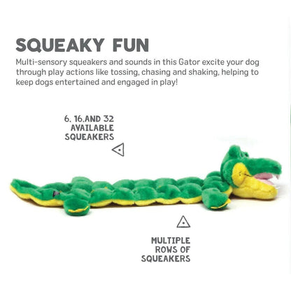 Squeaker Mat Long Body Gator Large by Outward Hound