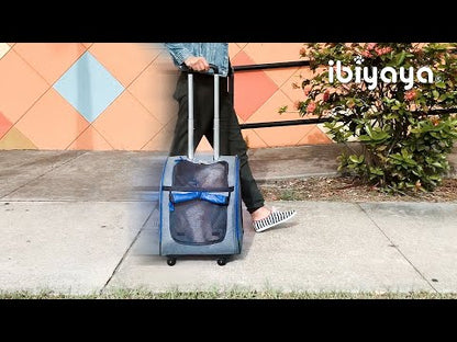 Liso Backpack Parallel Transport Pet Trolley- Orange/Brown by Ibiyaya