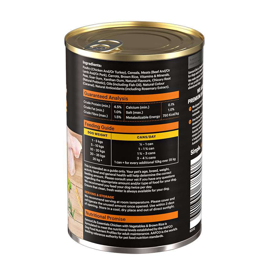 SavourLife – Wet Food Tins – Adult Dog – Essentials
