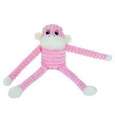 Zippy Paws Spencer the Crinkle Monkey Long Leg Plush Dog Toy -