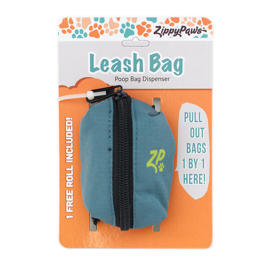 Zippy Paws Adventure Leash Dog Poop Bag Dispenser + BONUS Roll